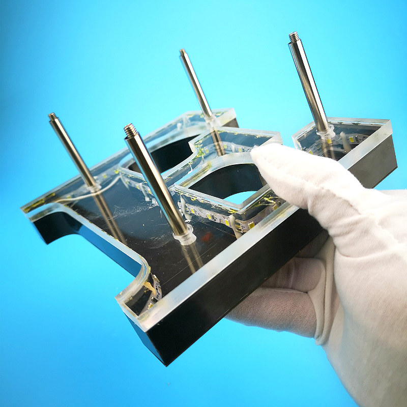 背发光字护线套管7mm不锈钢空心圆管广告字安装配件丝杆管套