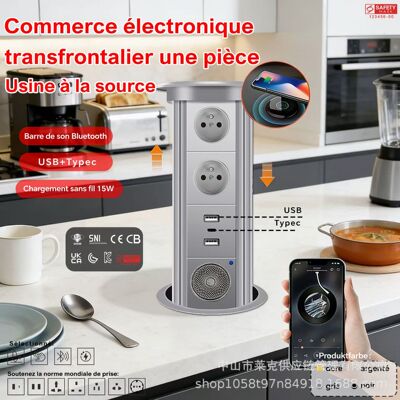 Prise élévatrice électrique intelligente prise de bureau
