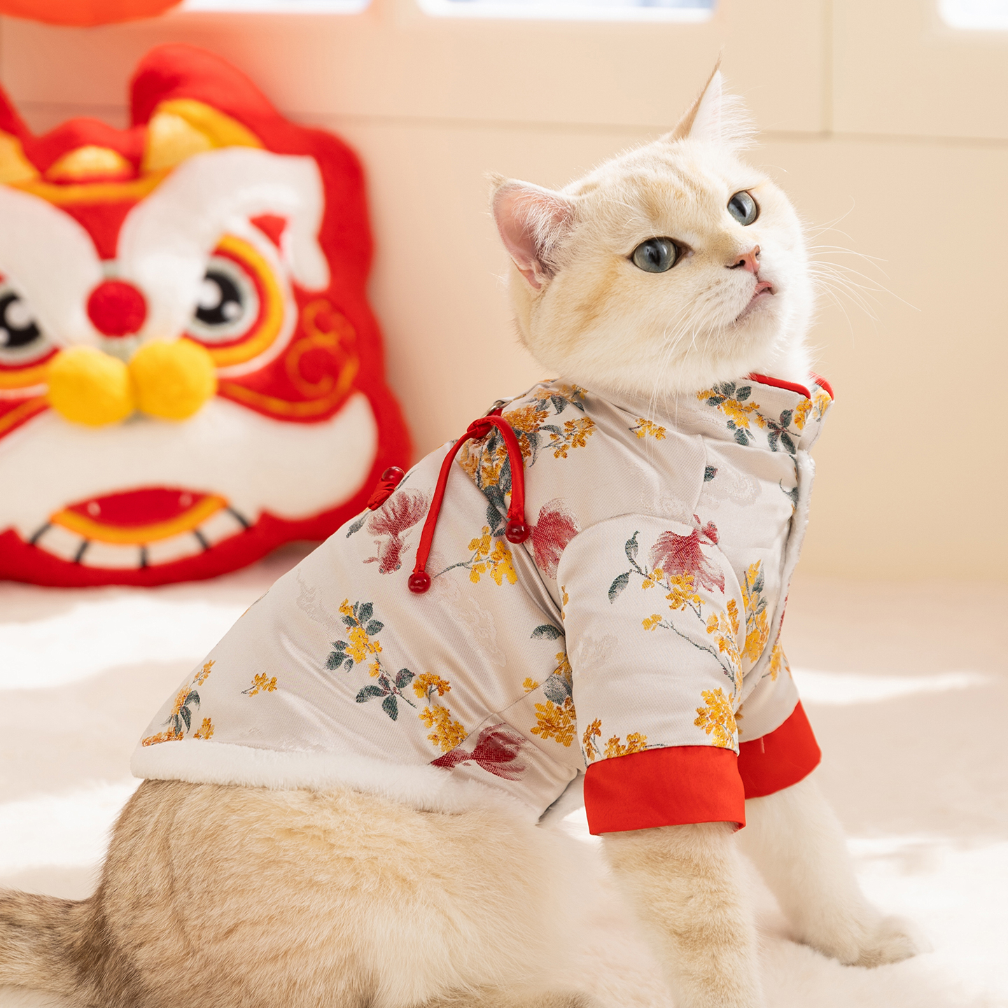 秋冬季猫咪衣服保暖唐装