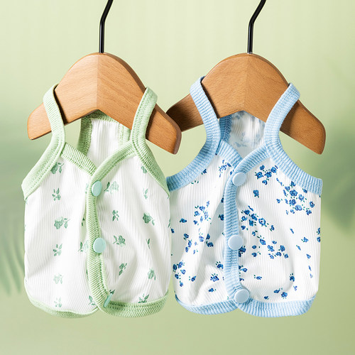 宠物狗狗小碎花吊带可爱透气薄款比熊泰迪小型犬幼犬宠物猫咪衣服