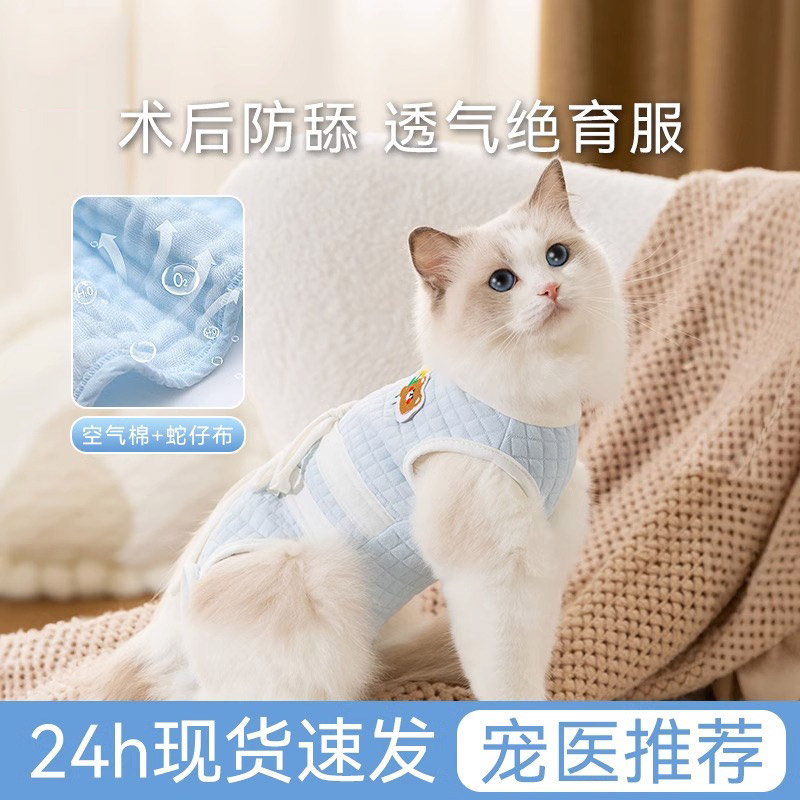 猫咪绝育服母猫绝育手术衣服防舔防咬布偶猫英短美短四季术后衣服,宠物/宠物食品及用品,狗宠物服装/雨衣,淘宝优惠券,粉丝福利购,淘宝优惠卷