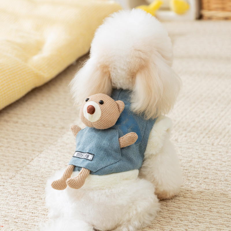 狗狗衣服可牵引小狗马甲加绒加厚比熊泰迪博美小型犬约克夏雪纳瑞