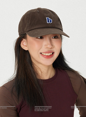 [THE HOBOO]棒球帽深棕色封口帽男女同款软顶全封鸭舌帽后封口新