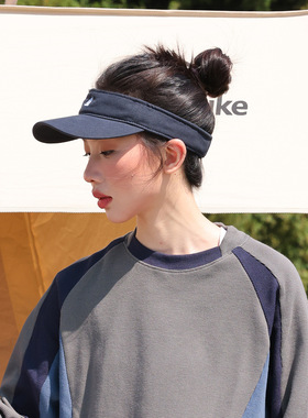 [THE HOBOO]新款刺绣帆船空顶帽男女运动跑步帽子透气夏季防晒帽