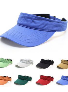 [THE HOBOO]夏季防晒遮阳亲子运动帽户外白色无顶透气跑步空顶帽