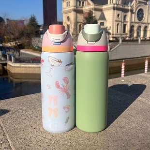 透明硅胶OWALA保温杯套945ml32oz杯垫吸管杯透明防摔耐磨保护套袋