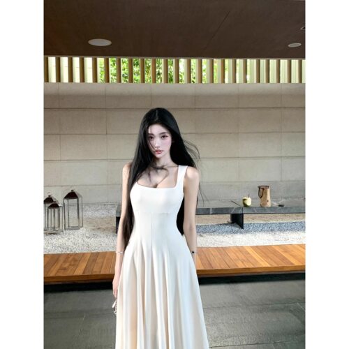 Barb Chill温柔神裙吊带长裙连衣裙春季针织裙气质法式礼服裙