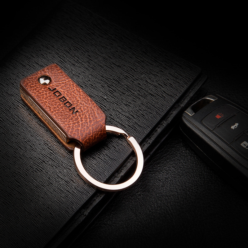 高档真皮钥匙扣男士女简约大气