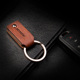 手工高档真皮钥匙扣男士 女高档汽车钥匙挂件金属圆环送礼简约大气