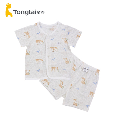 童泰婴儿短袖套装夏季莫代尔