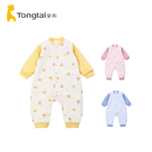 童泰秋冬6 18月婴幼儿男女宝宝薄棉保暖棉哈衣闭裆棉服连体衣爬服