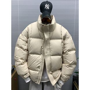 高品质立领羽绒服外套男冬季新款休闲宽松潮牌百搭高街保暖面包服