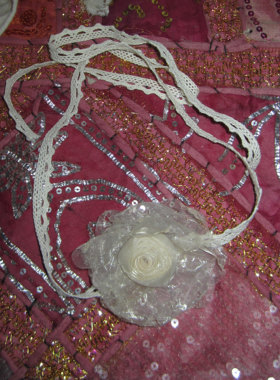 原创手工玫瑰复古蕾丝仙女白色颈链choker颈花洛丽塔手腕花项链