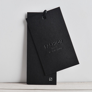 衣服吊牌定做logo 设计标签吊牌现货商标黑色 订做服装吊牌定制