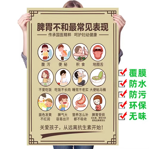 小儿脾胃不和的常见表现海报小儿推拿馆宣传墙贴