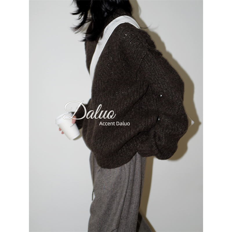 大罗Daluo 高端原创买手店VIP订货款！重磅加厚棒针廓形羊毛毛衣