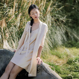 新娘晨袍 桑罗真丝睡袍100%桑蚕丝女睡衣简约舒适家居服女可外穿