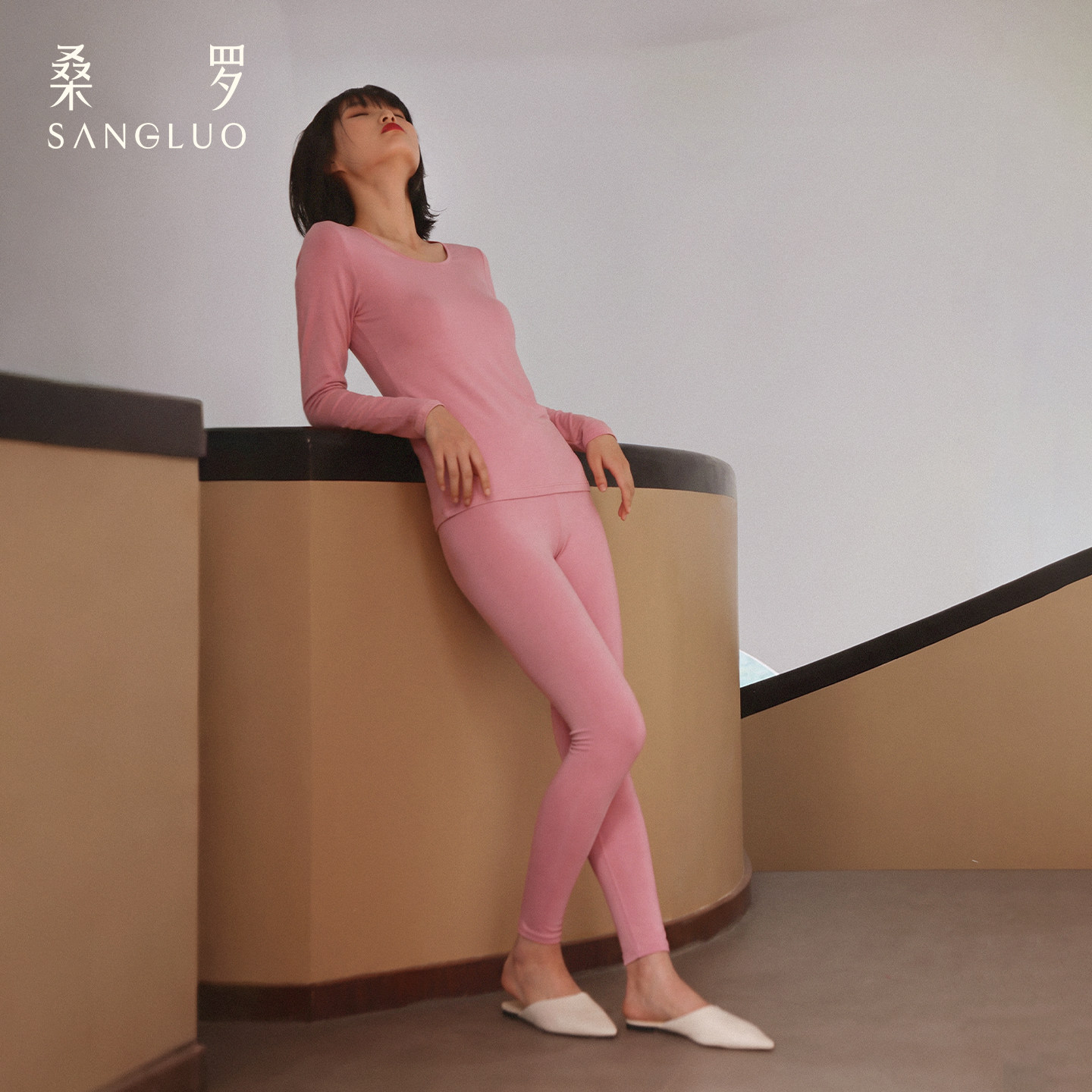 VIP专属』桑罗暖暖保暖衣无痕蚕丝内衣套装 秋冬打底修身肌底衣女