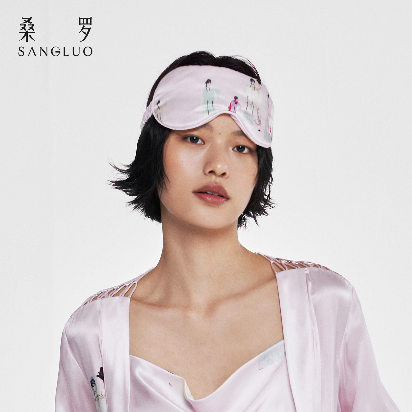 游园惊梦』桑罗戏曲印花真丝眼罩100%桑蚕丝遮光助睡眠2026新款