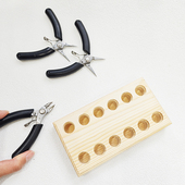 「DIY工具」创意钳子收纳木架 桌面编织工具钩针物品整理放置台面