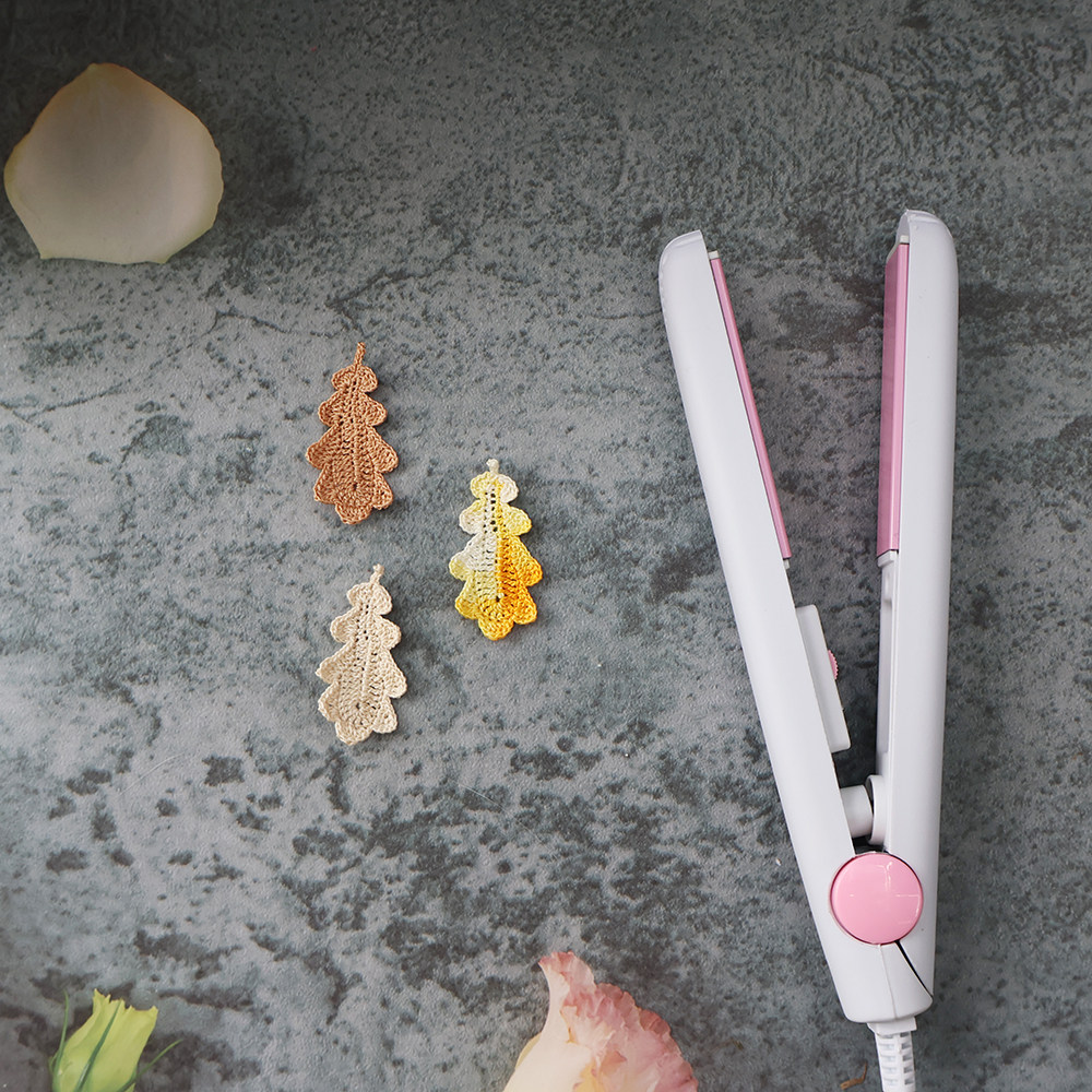 DIY工具|手工编织作品定型夹板花朵织物形状整理器工具小型电夹板