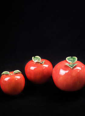 水果客厅摆件石湾公仔陶瓷