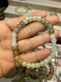 天然和田玉老型珠多宝手串男女款玉石手饰时尚百搭手链手串