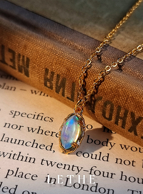 女自然之眼项链复古欧泊优雅百搭