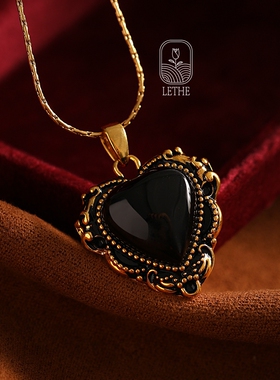 黑玛瑙铜包金蛇骨女中古风