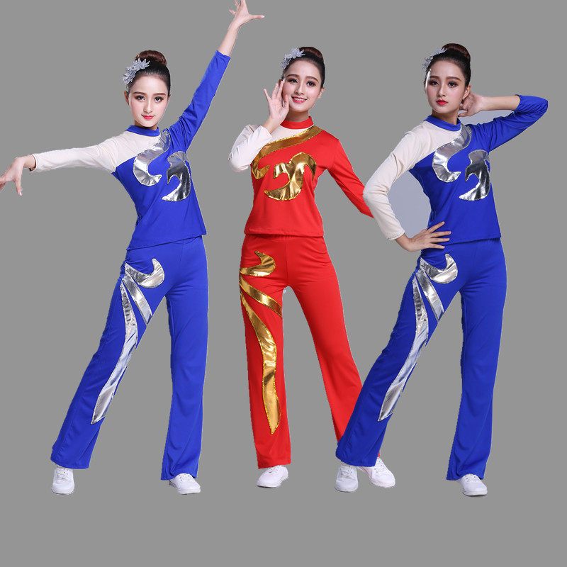 新款体操健美操服装广场舞套装比赛服健身操学生啦啦队演出服成人,运动/瑜伽/健身/球迷用品,健美操套装,淘宝优惠券,粉丝福利购,淘宝优惠卷