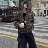 潮街头潮流嘻哈ins街舞新款个性时尚迷彩开衫卫衣JK287P60，男装卫衣，星座1013-2