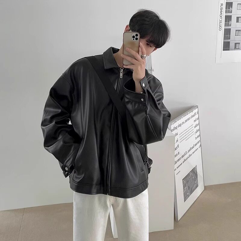痞帅皮衣外套男士春秋季潮流韩版PU皮休闲棒球服机车夹克PY319P70,男装皮衣,星座1013-2