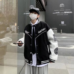 百搭个性外套男士青少年春季休闲帅气潮流上衣拼接夹克 JK328P58图片