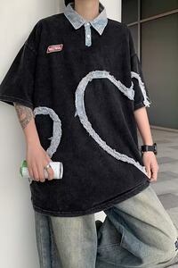 简约款潮男日常ins潮流时尚夏季POLO衫短袖气质青春流行 T306P50图片