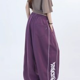 潮美式高街拼接休闲工装裤女春秋款高腰宽松阔腿拖地裤K8074P55，女装休闲裤，星座1013-2
