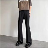 西裤男垂坠感高级感冰丝裤男直筒休闲长裤夏季修身弯刀裤XK335P40，男装西裤，星座1013-2