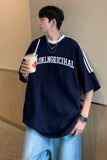 T恤男日常ins文字数字夏季短袖圆领宽松型时尚潮时尚都市T309P38，男装T恤，星座1013-2