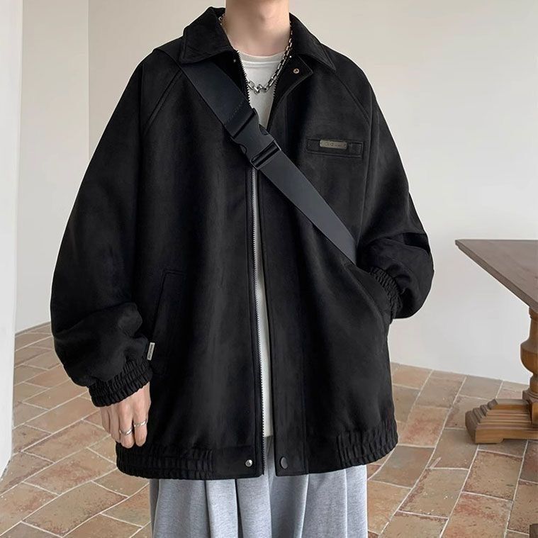 外套男美式春秋高级痞帅炸街棒球服潮牌宽松休闲翻领夹克JK302P65,男装夹克,星座1013-2