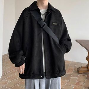外套男美式春秋高级痞帅炸街棒球服潮牌宽松休闲翻领夹克JK302P65图片