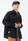 复古牛仔衬衫男春秋宽松休闲长袖工装衬衣情侣外套潮百搭JK05P60，男装衬衫，星座1013-2