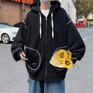 秋季港风个性卫衣男士青少年宽松连帽上衣休闲时尚外套潮 W243P50图片