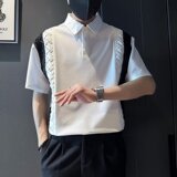 POLO衫青春流行原宿潮流夏季标准短袖男时尚潮简约新款T341P33，男装Polo衫，星座1013-2
