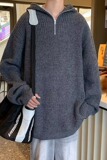 秋冬高级感半拉链连帽毛衣男宽松韩风休闲百搭针织衫潮牌M6516P55，男装针织衫/毛衣，星座1013-2