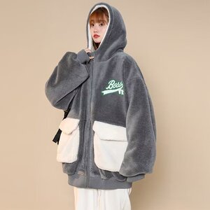 冬款青少年港风男士棉衣外套宽松休闲羊羔绒保暖棉服潮 M930图片