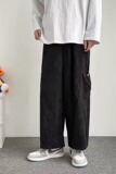 原宿风ins休闲裤男直筒宽松坠感阔腿裤潮牌口袋工装长裤K298P35，男装休闲裤，星座1013-2
