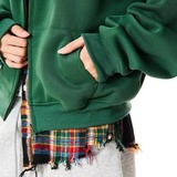 2025秋季新款情侣连帽休闲宽松落肩开衫拉链长袖刺绣卫衣W63P60，男装卫衣，星座1013-2