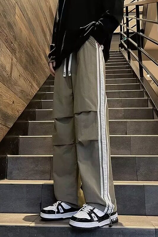 美式休闲裤男新款秋季潮牌宽松直筒情侣百搭运动工装裤子K974P45,男装休闲裤,星座1013-2