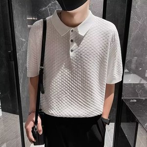 POLO衫潮流青春流行短袖标准男ins时尚原宿夏季款纯色潮 T301P48图片