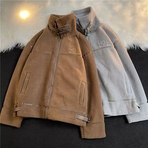 冬款青少年港风男士棉衣外套宽松休闲羊羔绒保暖棉服潮 M48图片