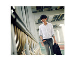 夏季短袖豹纹衬衫男学生休闲韩版修身男士七分袖衬衣潮C07P10，男装衬衫，星座1013-2